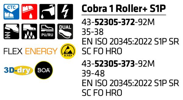 SIEVI COBRA 1 ROLLER+ S1P Größe 39-48